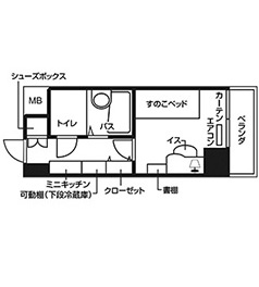 ドーミー湘南台【個室間取り】