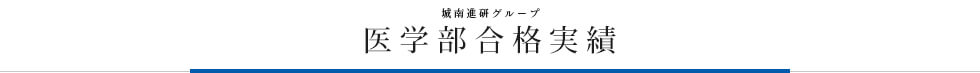 城南進研グループ 医学部合格実績