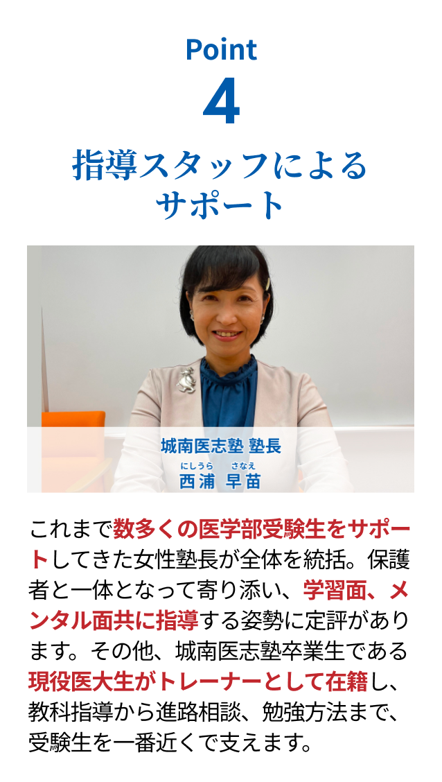 指導スタッフによるサポート